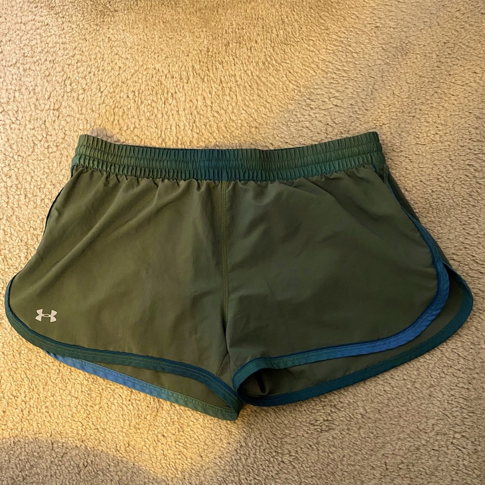 Army Green Under Armour Running Shorts